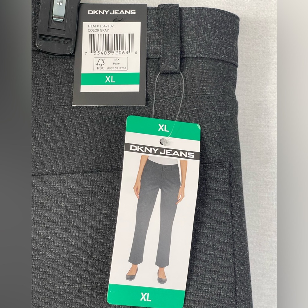 NWT- DKNY Jeans dress pants. Size 16 (XL) in Gray. - Picture 10 of 10